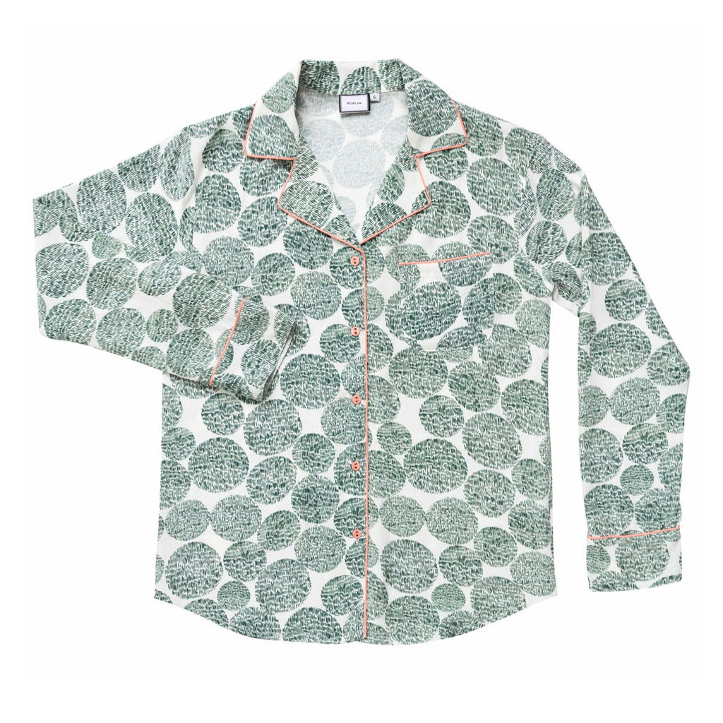 CHARLESTON TAILORED SILK SHIRT TEAL GREEN